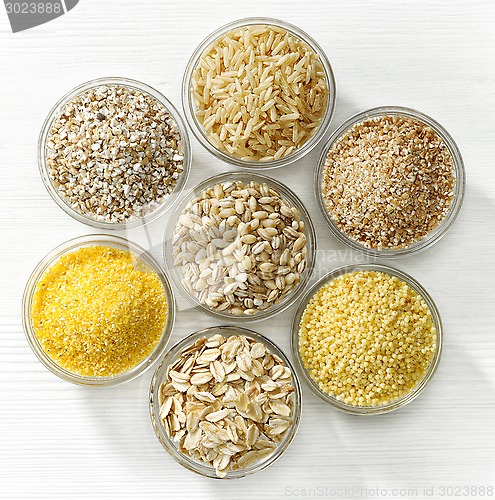 Image of various types of cereal grains