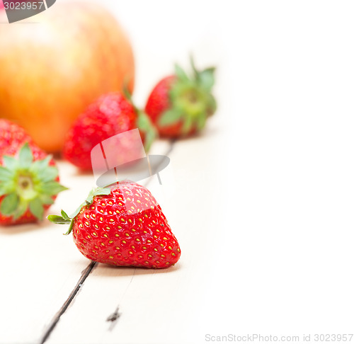 Image of fresh fruits apples pears and strawberrys