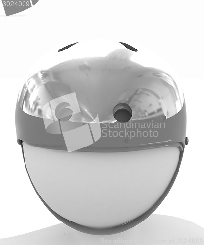 Image of 3d man in bicycle helmet 