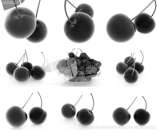 Image of Set of fresh cherries