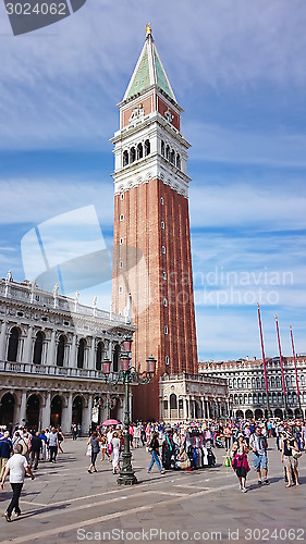 Image of Campanile in Piazza San Marco in Venice, Italy