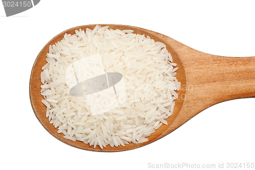 Image of Spoonful of Thai fragrant jasmine rice