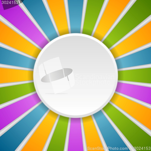 Image of Circle and rays. Rainbow colors