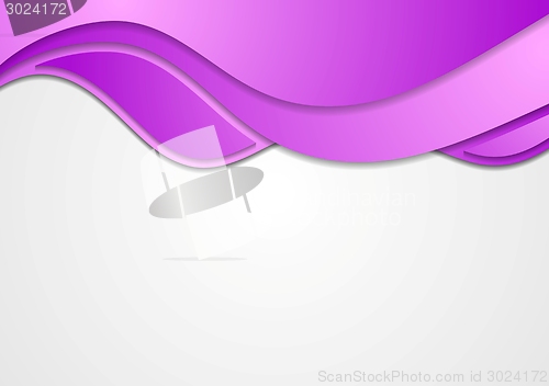 Image of Abstract purple waves corporate background