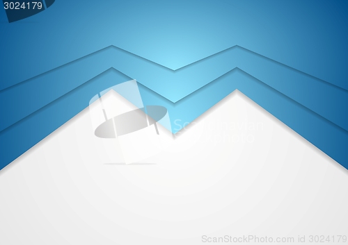 Image of Abstract blue arrow concept background