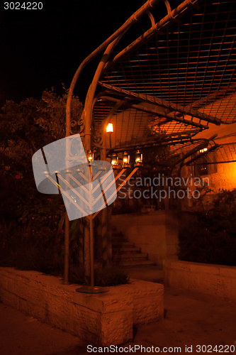 Image of Chanuka lights in Jerusalem