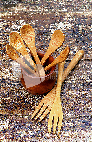 Image of Wooden Spoons and Forks