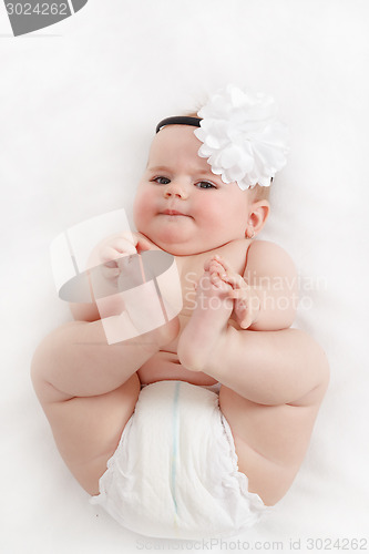 Image of grinning infant baby