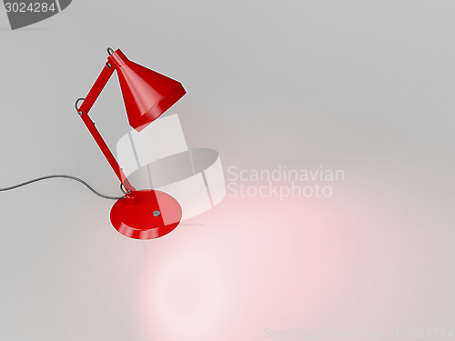 Image of Red desk lamp