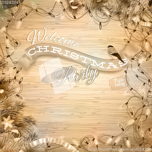 Image of Winter holidays decoration with bullfinch. EPS 10