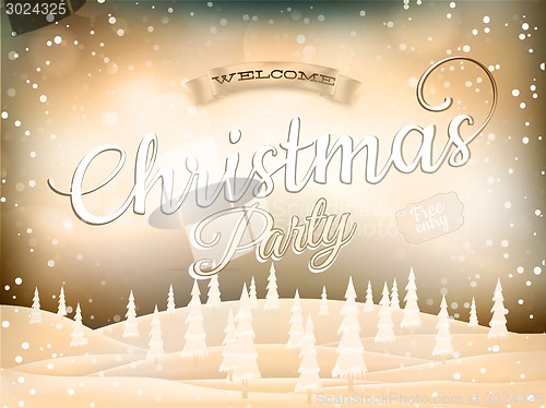 Image of Christmas landscape Poster. EPS 10
