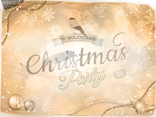 Image of Christmas type design with snowflakes. EPS 10