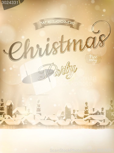 Image of Christmas landscape Poster. EPS 10