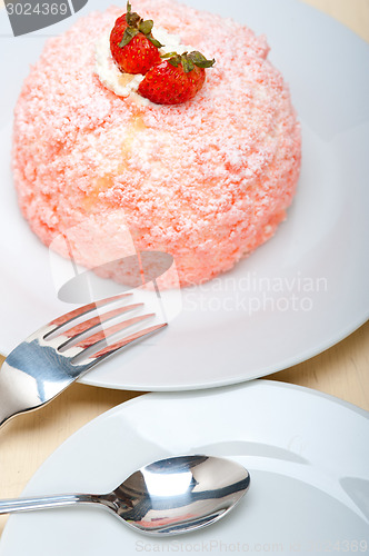 Image of fresh strawberry and whipped cream dessert