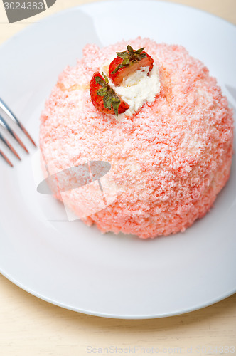 Image of fresh strawberry and whipped cream dessert