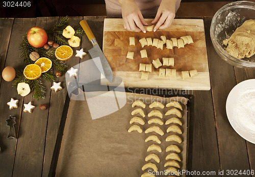 Image of vanilla biscuits are prepared