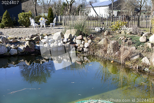 Image of Garden pond before cleaning