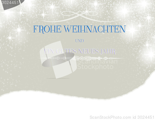 Image of frohe Weihnachten text blau