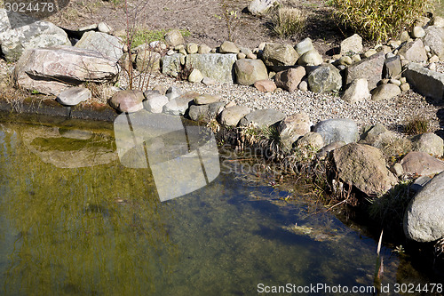 Image of dirty garden pond