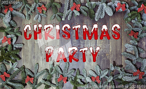 Image of wood background christmas party