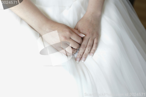 Image of hands of the bride