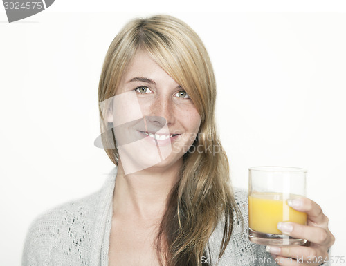 Image of woman with orange juice