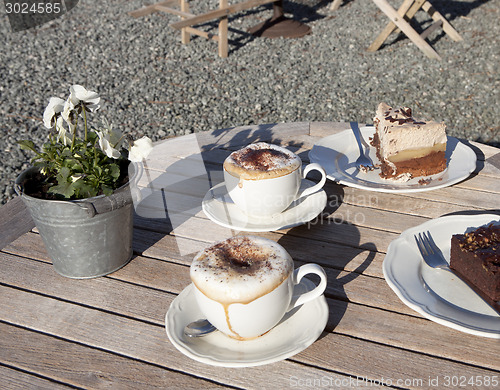 Image of cake and coffee