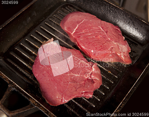 Image of fresh meat in pan