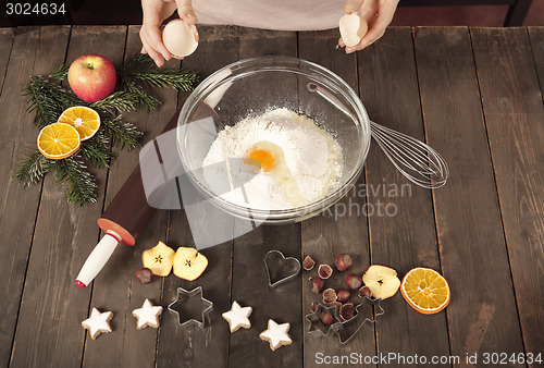 Image of Preparing dough for cookies