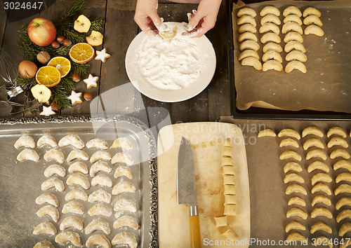 Image of christmas cookies vanilla crescents