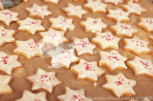 Image of Christmas cookies with white chocolate