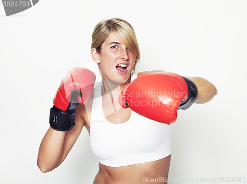 Image of woman boxing