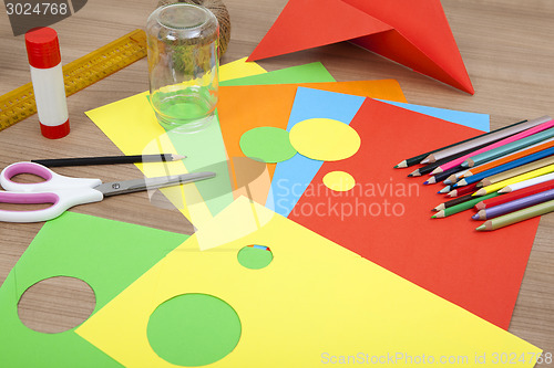 Image of Cut circles of paper
