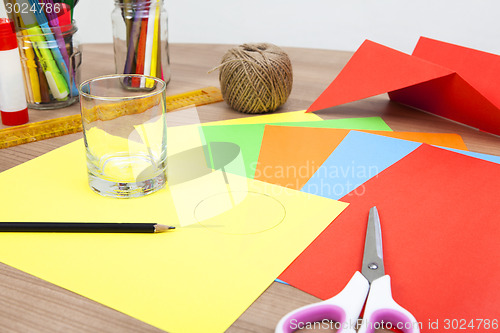Image of cut paper circles