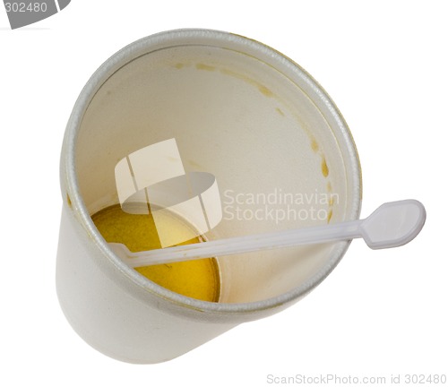 Image of Disposable cup with some coffee

