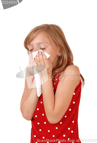 Image of Young girl with a cold.