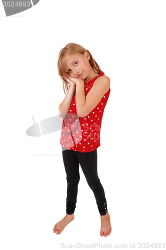 Image of Girl standing in studio.