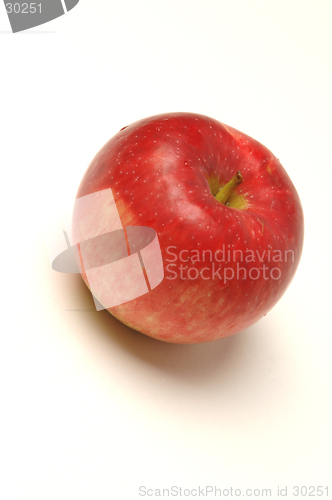 Image of  one red apple