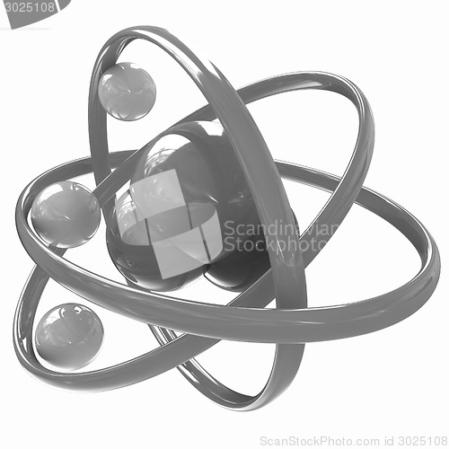 Image of 3d illustration of a water molecule