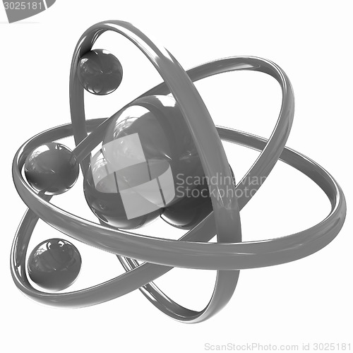 Image of 3d illustration of a water molecule