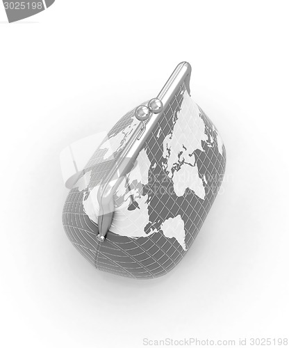 Image of Purse Earth. On-line concept