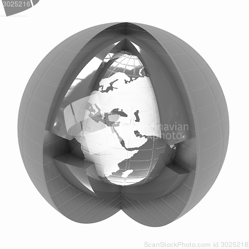 Image of Abstract globe symbol