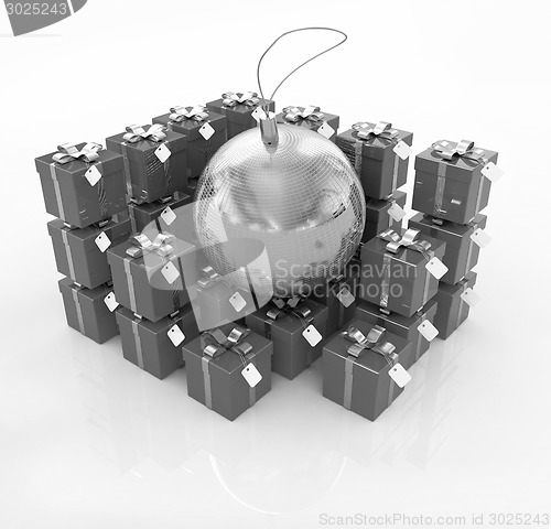 Image of Bright christmas gifts and toy
