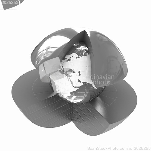 Image of Abstract globe symbol