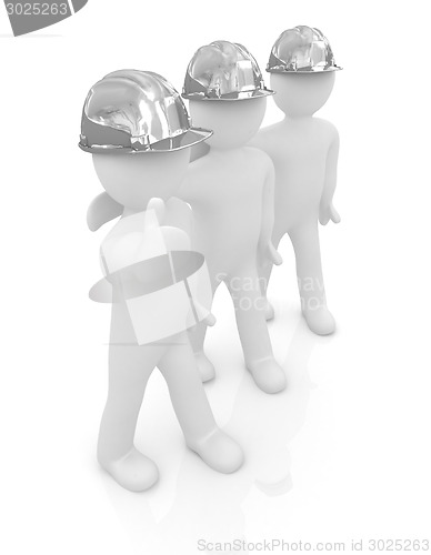 Image of 3d mans in a hard hat with thumb up 