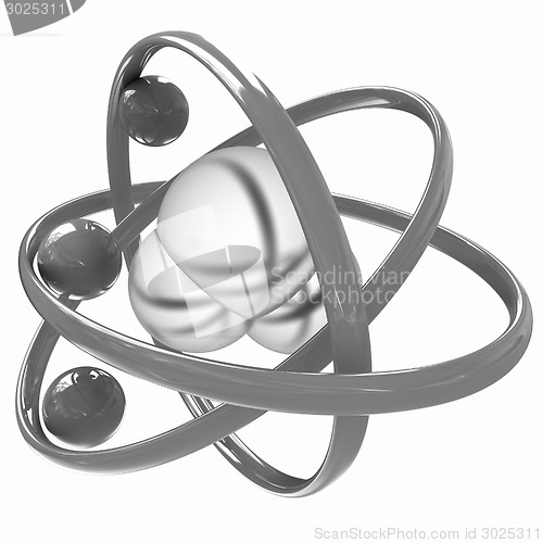 Image of 3d illustration of a water molecule