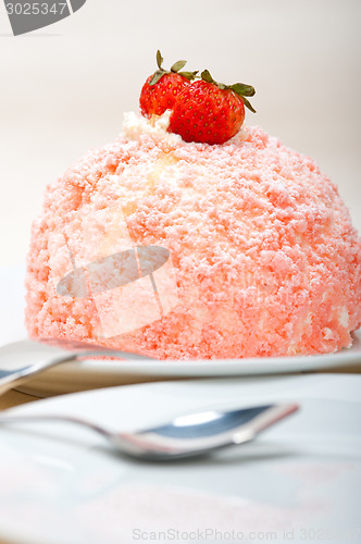 Image of fresh strawberry and whipped cream dessert