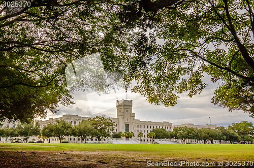 Image of The old Citadel capus buildings in Charleston south carolina