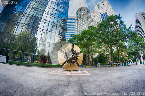 Image of charlotte north carolina city skyline and downtown
