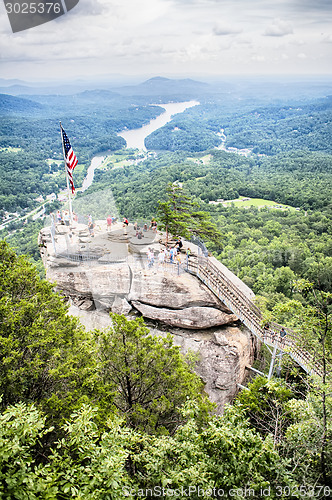 Image of Chimney Rock at Chimney Rock State Park in North Carolina,